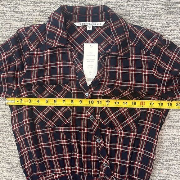 NWT Veronica Beard Karen Dress Navy Multi Size 4 - Picture 8 of 15